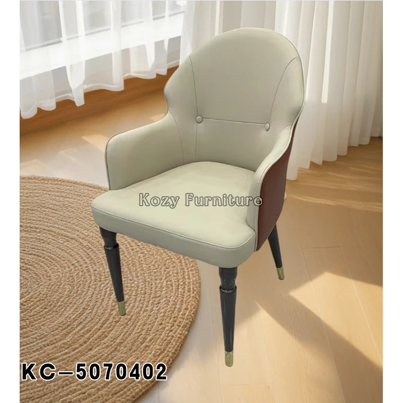 Comfortable Modern Cooling Hotel Apartment Restaurant Furniture PU Leather Upholstery Dining Chair