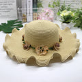 WD-A762  Wholesale Straw Hats for Women Wide Brim Straw Boater Hats Cheap