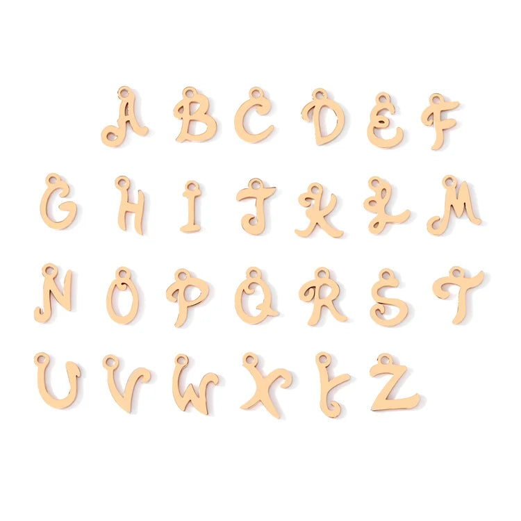 High Polished Monogram Jewelry Diy Jewelry Stainless Steel Initial Letters