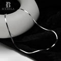 Hot Selling Jewelry Hip Hop Cuban 1.7 2.5 mm Thickness Snake Chains Silver Plated Real 925 Sterling Silver Necklaces for Women