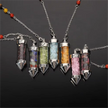Chip Stone Reiki Wishing Bottle Divination Pendulum Crystal Pendant Gift Wholesale Natural Love Gemstone Folk Art 10 Pcs 25g