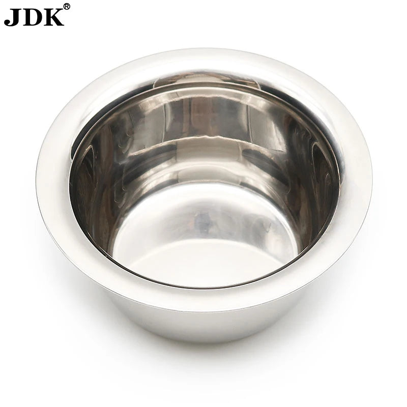 Custom Logo Stainless Steel Men's Beard Shave Shaving Soap Dish Foaming Bowl Holder Shaving Brush Mug
