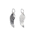 DD0001 Sterling Silver Feather Angel Leaf Wing Necklace Bracelet Charm Pendant S925 Sterling Silver Angel Wing Charm
