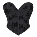 Fashion Flowers Printed Strapless Boned Corsets Crop Tops for Women Comfortable Wedding Party Bustier Crop Tops