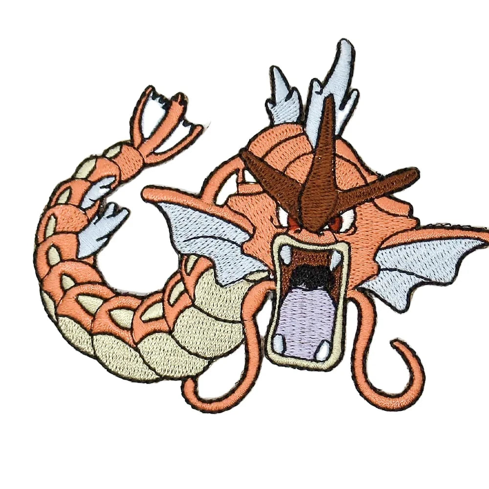 Customized Cartoon Characters Iron on Embroidery Patch Fun Dragon Embroidered Iron-on Patches