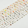 14K Gold Plated Brass Gemstone Beads Chain Nature Crystal Stone Bead Rosary Chain for DIY Jewelry Making Accessories