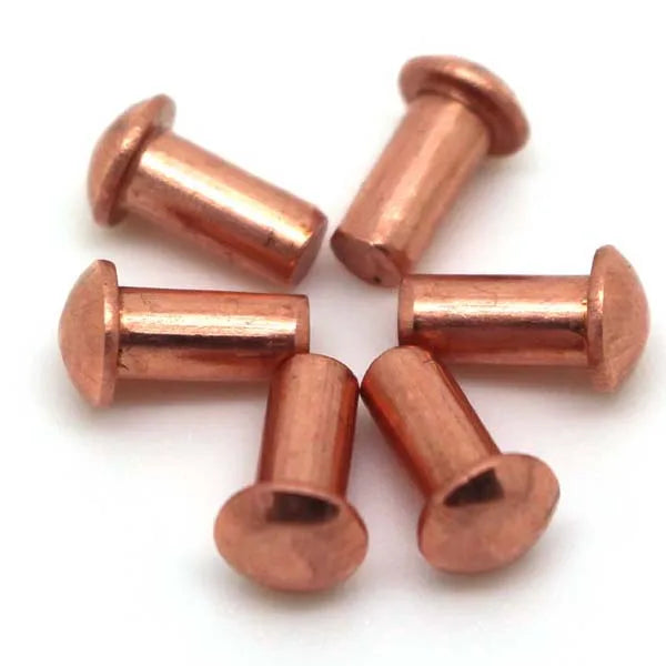 China Factory Custom Brass Copper Din 660 Round Head Solid Rivets