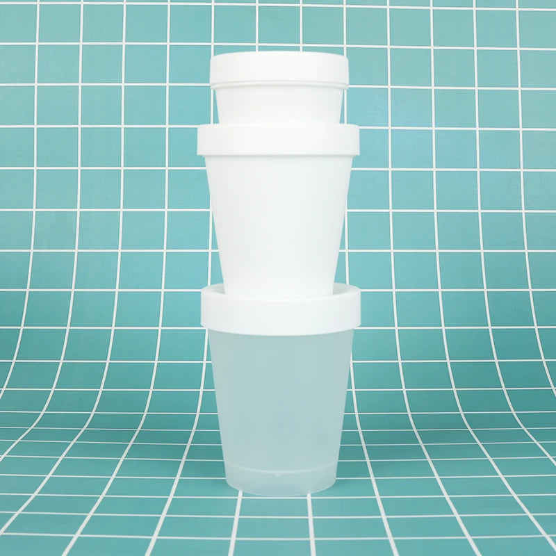 50g 100g 200g 250g Empty PP clear Frosted Cream Pot with White Cap Plastic Skincare Cream Jar