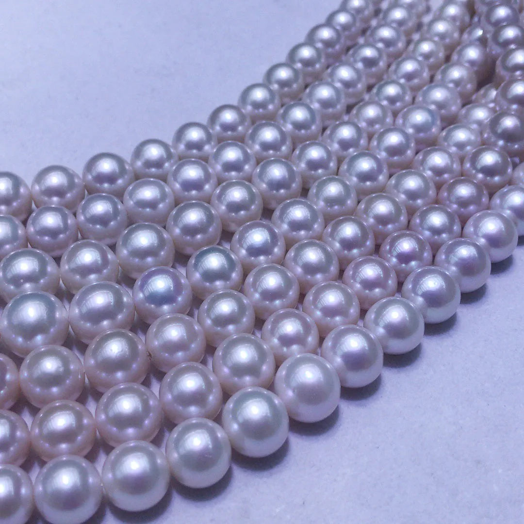 16 Inch AAA 10.5-13.5 mm White Perfect Round Loose Wholesale Freshwater Pearl in StrandM.O.Q 1 Strand