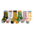 Color Block Star Baby Crew Socks A-Class Cotton Toddler Socks Boys Girls Retro Kids Socks Bulk Wholesale
