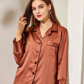 Fung 6001 2024 Ice Silk Thermal Pajamas for Women Spring Casual Long Sleeve Trousers House Robes High-end Gift Box Home Wear