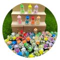 Luminous Top Hole Resin Plastic Drink Bottle Beads Colorful Clear Cabochon for Jewelry Kids Pendant Making Beads