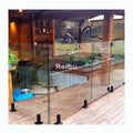 Reilbu Hot Sale Deck Outdoor Stainless Glass Railing Post Modern Design for Balcony Frameless Glass Fence