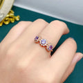 Wholesale 925 Silver Platinum Plated Ladies Tanzanite Jewelry Classic Style Split Rings Wedding Engagement Anniversary Party