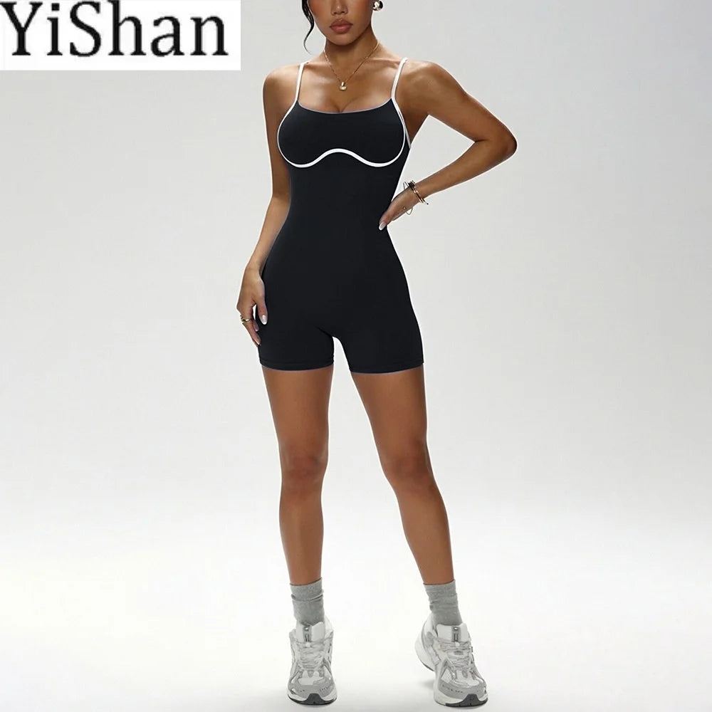 Sport Sleeveless Backless Yoga Jumpsuit for Women