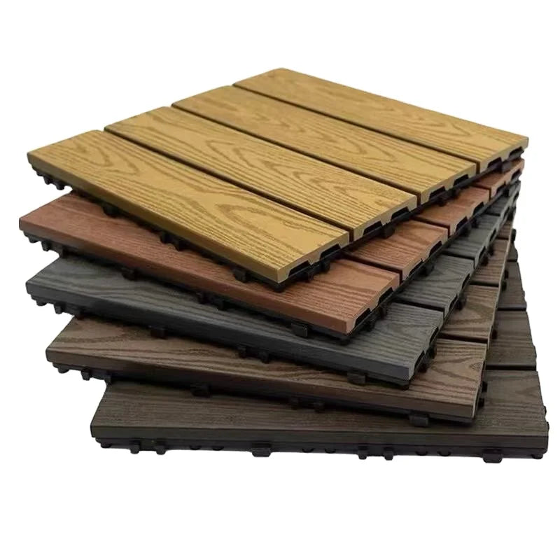 Cheap Sale 300*300mm Anti-UV Outdoor Decking WPC DIY Tiles Factory Balcony Floor Tile