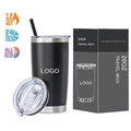 Custom Logo 20oz Powder Coated Tumbler Mugs Double Wall Stainless Steel Insulated Vacuum 20 oz Travel Beer Coffee Mug
