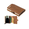 Microfiber Fabrics Custom Slim Smart for Pop Business Style Men's Security Credit Card Holder Display Wallet Premium Card Hold