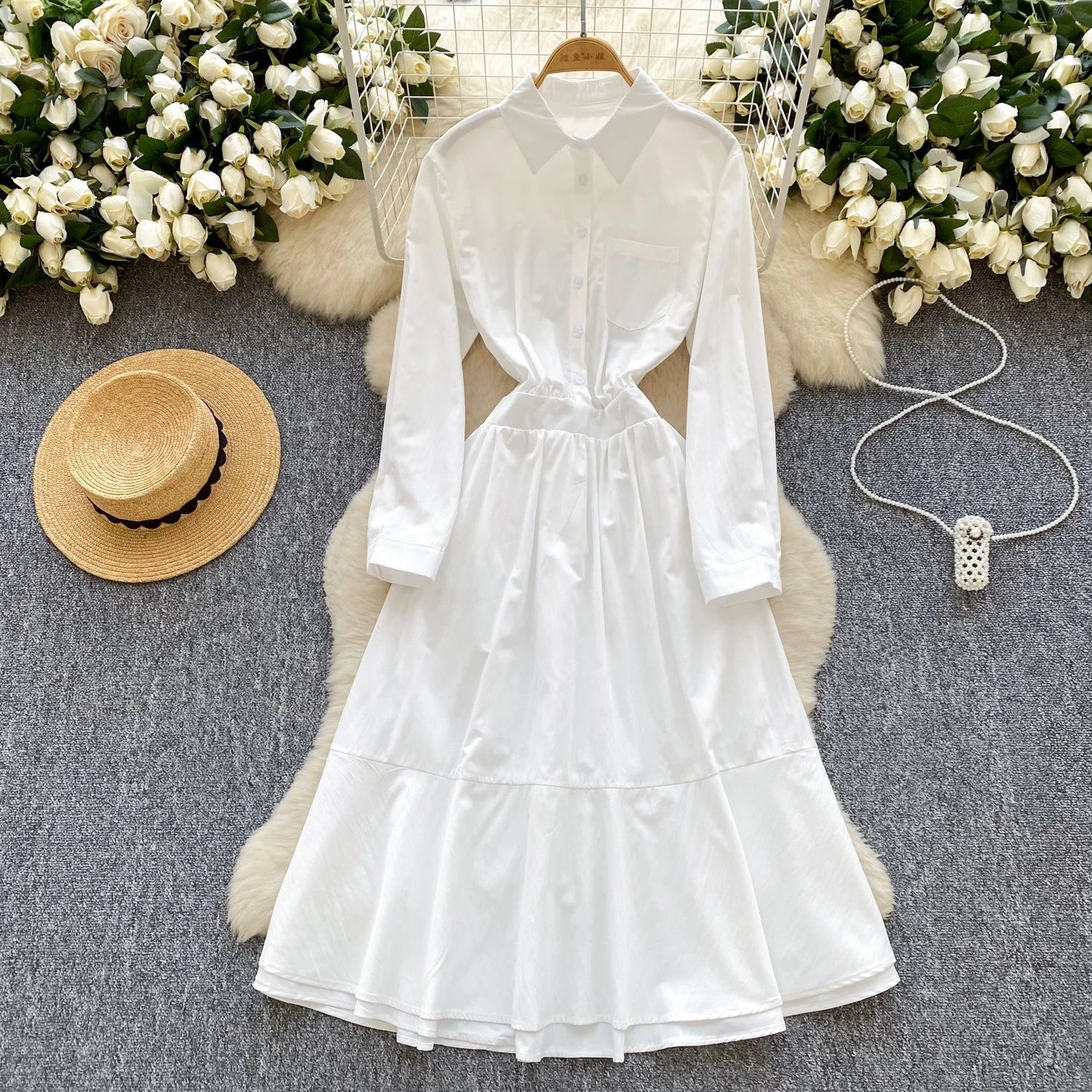 French Vintage Style Senior Sense Dress Female Spring Design Chic Dress