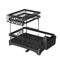 Factory Wholesale 2-Tier Metal Dish Rack Simple Standing Type Over Sink Tableware Rack