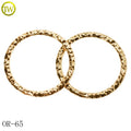 Custom Gold Plated Circle Buckle Key Chains Swimwear Accessory Brand Metal Clip Hook O Rings for Underwear