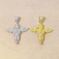 Ready to Ship Iced Out Jewelry Pass Diamond Tester 18k Gold Plated Silver Hiphop Moissanite Angel Pendants