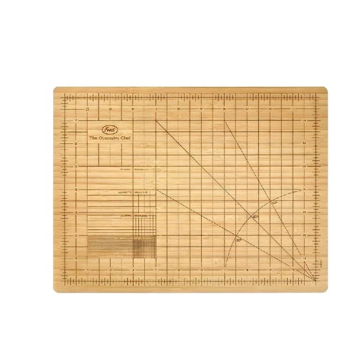 Handmade Engraved Guide Lines Obessive Chef Bamboo Cutting Board