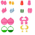 HY Various Shiny Star Moon Feather Epoxy Molds Earring Jewelry Resin Silicone Casting Molds