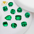 All Shapes 1-5CT Lab Grown Colombia Emerald Loose Gemstone Oval Round Octagon Cut Lab Created Hydrothermal Vivid Green Emerald