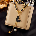 New Arrivals Non Tarnish 316l Stainless Steel 18k Gold Plated Irregular Heart Shape Pendant Necklace for Women