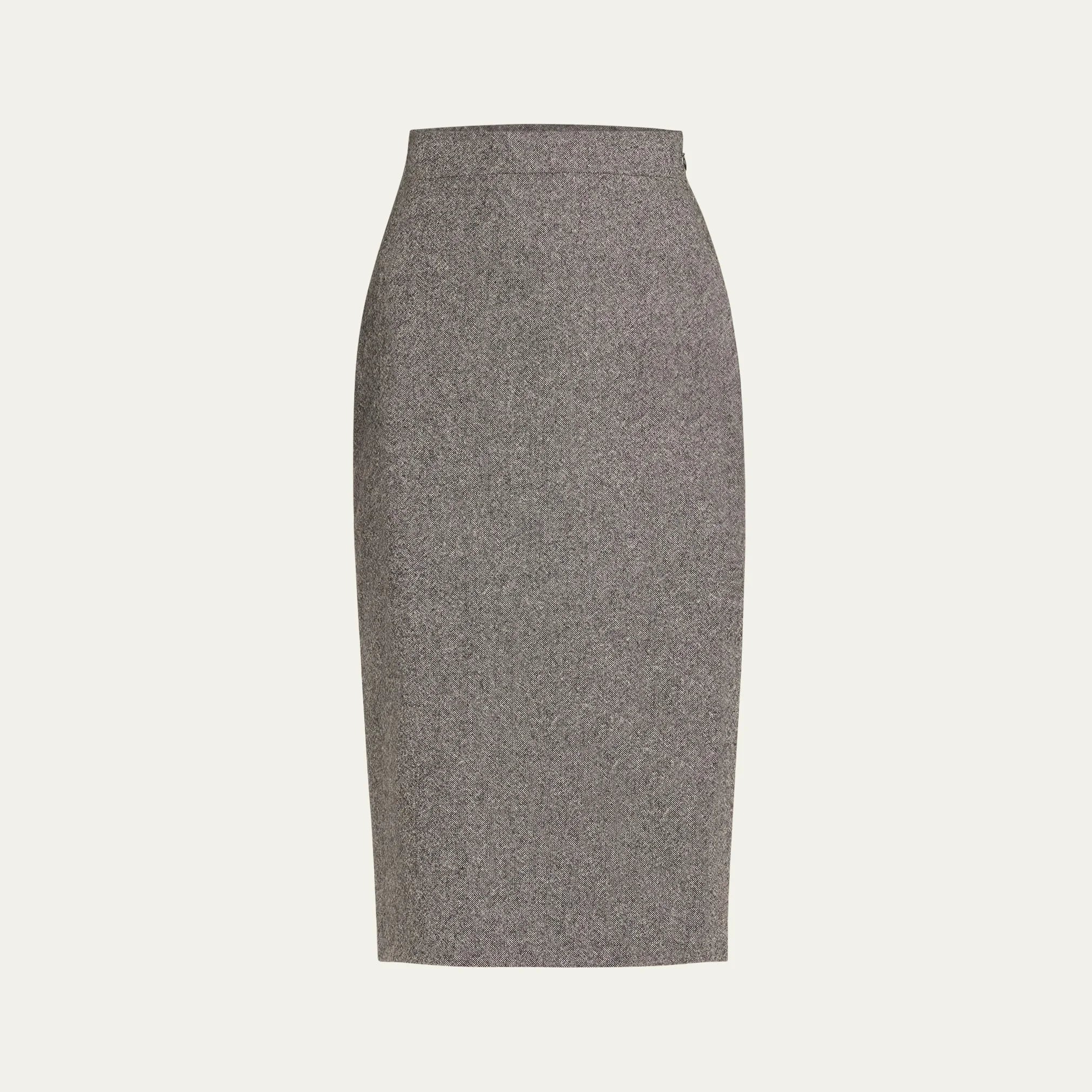 Wholesale Custom High-Waist Knit Wool Pencil Skirt Women's Office Wear Textured Tweed-Style Sweater Skirt