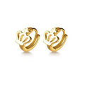 2022 New Design 925 Sterling Silver Crown Jewelry Fashion Women Hoop Earrings Gold Zircon Earring