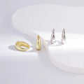Wholesale Earrings Jewelry Gold Rhodium Plated Round Plain Huggie 925 Sterling Silver Fine Jewelry Earrings