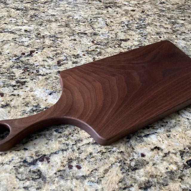 JUNJI Customized Bamboo Wooden Pizza Peel Paddle and Cutting Board with Handle