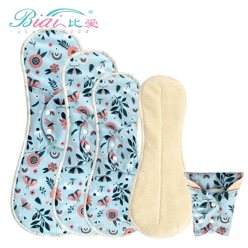Plus Size Reusable Sanitary Pads 100Ml Absorption Capacity Cotton Washable Panty Liners Soft Cloth Menstrual Pads