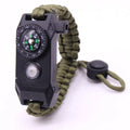 Survival Braided Camping & Hiking Bracelet Outdoor Nylon Wristband with Metal Button for Climbing Casual & Tour Activities