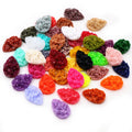 40pcs/Lot 10x14mm 13x18mm Drop Style Flatback Druzy Resin Cabochons for Necklace Earrings DIY Jewelry Making Supplies Findings