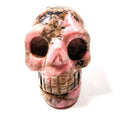 HY Bulk Wholesale Natural Carved Stone Skulls Engraved Mini Rhodonite jasper Stone Skulls 2 Inch Crafts