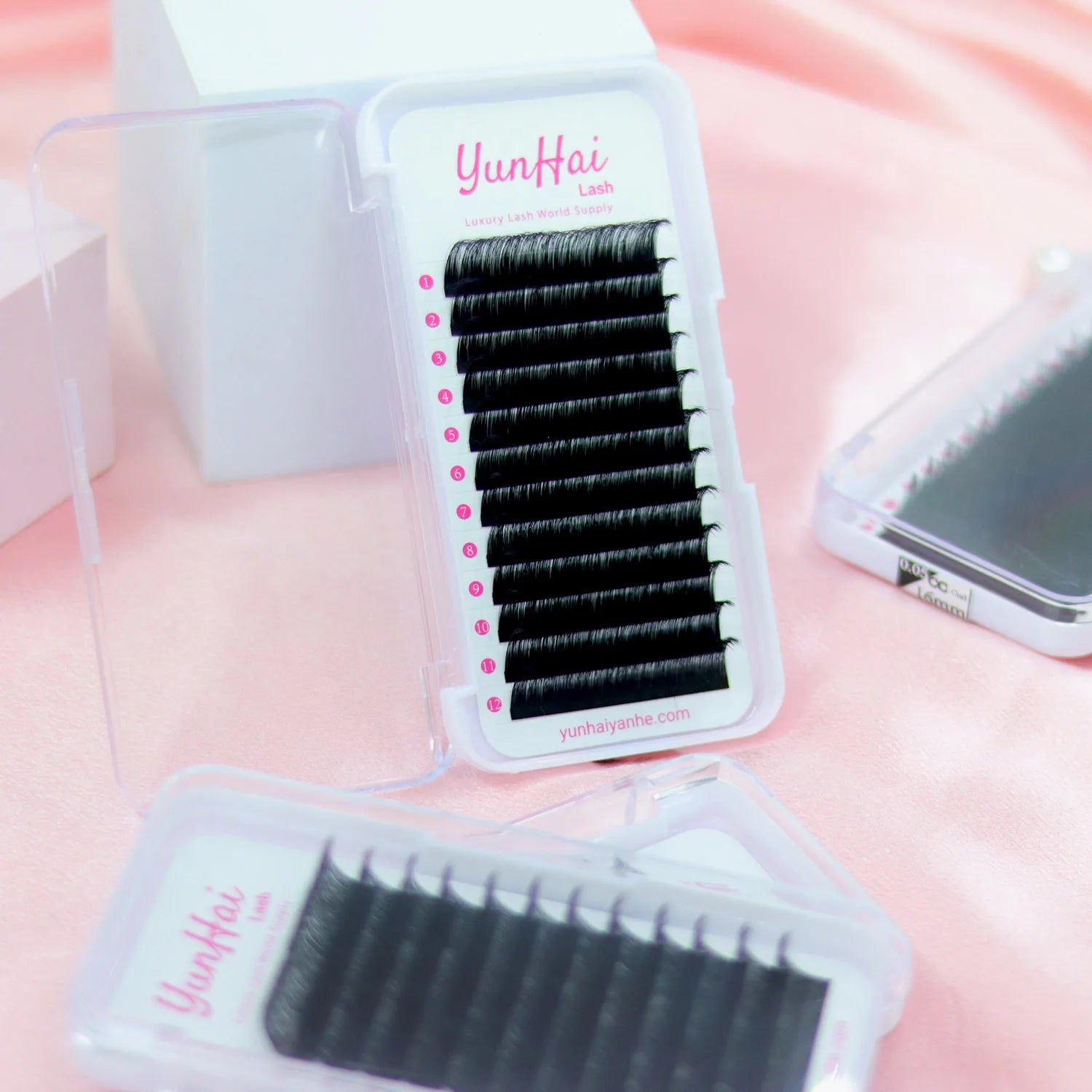 Yunhai Lash Extensions Vendors Dark Matte Lash Extensions Cashmere Mink Lash Trays