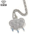 Top Icy Iced Lovely Rainy Pendant Necklace 18K Gold Plated Brass CZ Zircon Fashion Jewelry Pendants for Wedding Parties