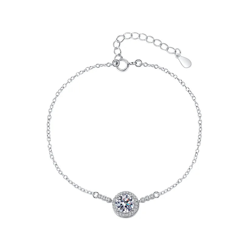 Wholesale  Real Moissanite Diamond Bracelet Bangle for Women Honeycomb Shape Solid 925 Sterling Silver Fine Quality Jewelry