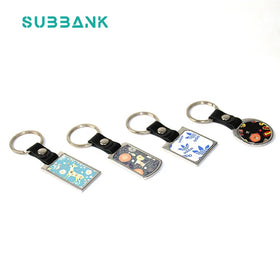 Subbank Metal Sublimation Key Chain Wholesale Promotional Zinc Alloy Blank Metal Sublimation Key Chain