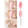 Silicone Manual Facial Cleansing Brush Skin Friendly Soft Face Scrubber for Blackheads Whiteheads Makeup Residues Removal