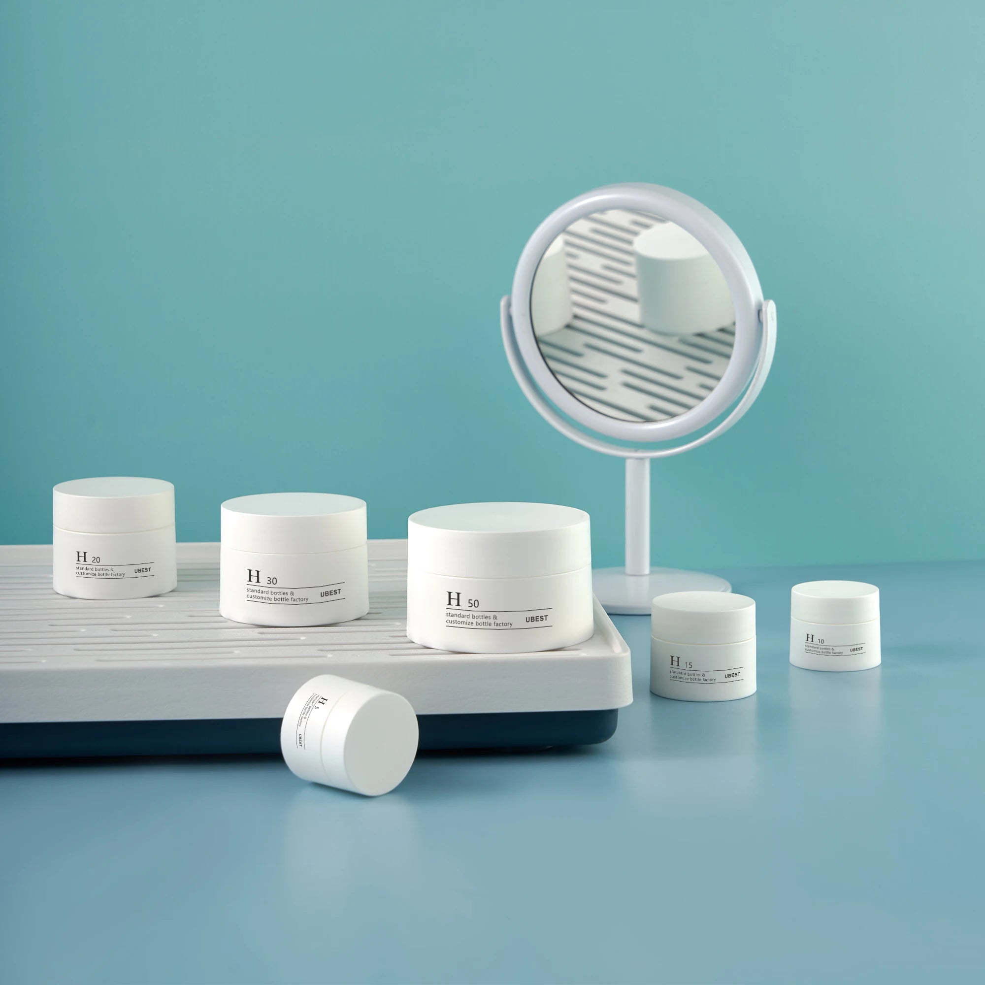 White 30ml 50ml AS Cream Bottle Round Cream Jar Separate Sunscreen Cosmetics Eye Cream Jar