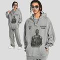 410G American Street Trend Retro Hip-hop Portrait Hooded Sweatshirt 100% Cotton Baggy Hoodie for Spring Season