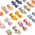 Bpa Free Food Grade Silicone Flexible Baby Cartoon Spoon and Fork Set for Everyday Use Cute Design