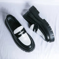 Large Size New Casual PU Shoes Fashion Thick-soled Slip-on Loafers Autumn British Style Business Men's Shoes 46