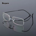 Boyarn Titanium Alloy Ultralight Metal Rimless Eye Glasses Spectacle Frames Prescription Optical Eyeglasses Women Men Eyewear