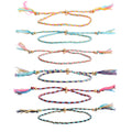New Gold Brass Bead Accessories Jewelry Ladies Fashion Hand Woven Tassel Adjustable Rope Knot Bracelet