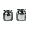 Empty 30g 50g Skincare Acrylic Vacuum Lotion Jars Refillable Cosmetic Airless Jars With Shiny Silver Cap